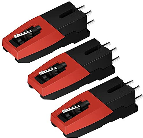 Hnsedjdh Lot de 3 stylos magnétiques pour disques vinyles avec aiguille LP - Accessoire pour tourne-disque