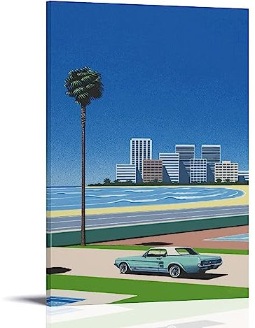 UMCHU Hiroshi Nagai Sunshine Reggae Poster Dekorative Malerei Leinwand Wandkunst Wohnzimmer Poster Schlafzimmer Malerei,Wandkunst Bilddruck Moderne Familienzimmer Dekor 16x24inch(40x60cm)