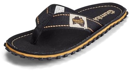 Gumbies Classic - Flip Flops aus recycelten Materialien - robuste Sohle aus wiederverwerteten Autoreifen, ergonomisches Fußbett - Black, 39