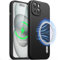 JETech Magnetic Silicone Case for iPhone 15 6.1-Inch, Compatible with MagSafe, Phone Cover with Camera Lens Full Protection (Black)