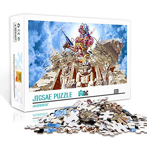 ALKOY Mini-Puzzle Mit 1000 Teilen Für Erwachsene, Iron Maiden (Hoher Schwierigkeitsgrad), Lernspiele, Geschenk Für Heimwanddekoration, 38 X 26 cm