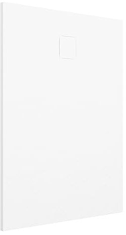 Piatto Doccia 70x100 cm Bianco Effetto Pietra Rettangolare in SMC Riducibile Samos