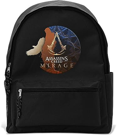 ABYSTYLE - Assassins Creed Rucksack Assassin und Adler Mirage, Schwarz , 42 x 32 x 14 cm