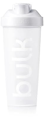 Bulk Iconic Shaker Bottle, 750ml, Gunmetal Black, Leak-Proof, BPA-Free, Wire Mixing Ball for Lump-Free Shakes, Convenient Carry Handle, Transparent Fill Level, Dishwasher Safe