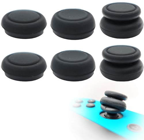 MatoSan® 6 tapas de joystick compatibles con Nintendo Switch Grip Joy Con Grip Thumbstick Grip Switch Lite OLED, accesorios Thumb Grips Nintendo Switch, tapas para el pulgar | Protección de accesorios
