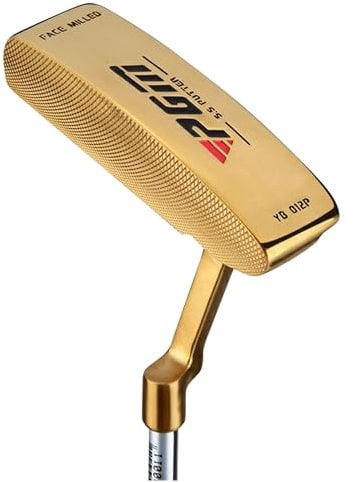 PGM Herren Linkshänder Putter 950 Stahlschaft Edelstahlkopf Easy Flop Shots (Gold)