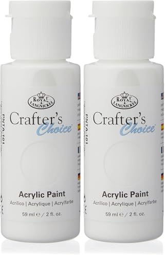 Royal & Langnickel 090672229007 Titanium White Acrylic Paint - 59ml (Pack of 2)