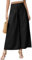 Niwicee Pantalons Femme Fluide Large Grande Taille Eté Coton Décontractée Pantacourt Tondu 7/8-Noir-XXL
