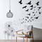 COVPAW Wandtattoo Löwenzahn Vogel Wohnzimmer Wandaufkleber Selbstklebend Pusteblumen Schlafzimmer Wandsticker Kinderzimmer Küche Büro Wanddekoration (WPUSTEBLUMEN)