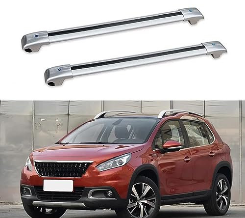 CCLXWY Barres de Toit pour Peugeot 2008 SUV 2013-2018 Galerie de Toit pour Voitures Porte-vélos Coffres de Toit Porte-Bagages Rails de Toit Intégrés Pré-assemblé avec Serrure,B