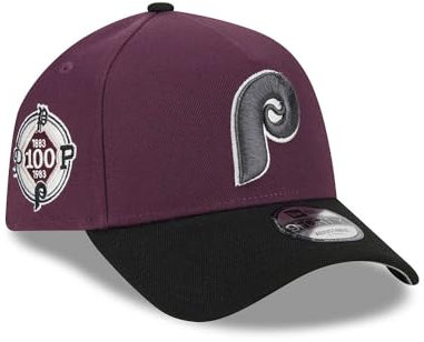 New Era Philadelphia Phillies 100th Anniversary Two Tone Plum 9Forty A Frame Snapback Cap