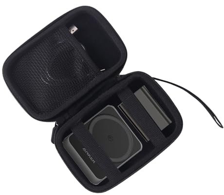 SANXIULY Case for Anker MagGo 3-in-1 Charging Station.Foldable Magnetic Charging Station Storage Holder Bag for Apple Watch USB-C Charger Cable and Adapter Black case only