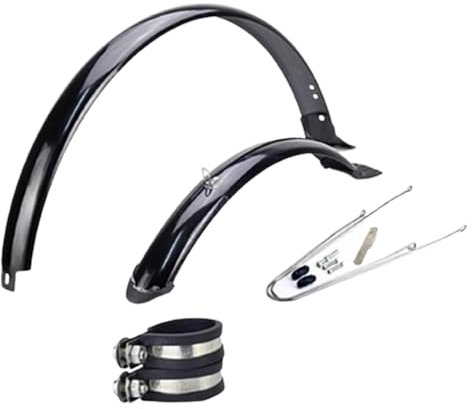 LOVIVER Mountain Bike Mudguards Cycling Set 24 inch Replaces for Rain with Mount Hardware Road Bicycles s Wheel s, Silver Brace w Clamp