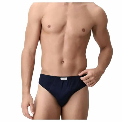 Saggio Cagi Set 6 Pezzi di Slip 1208 in Puro Cotone Filo di Scozia Modello a Vita Bassa con Conchiglia Anatomica Senza Cuciture Uomo Profumatore Blu 7