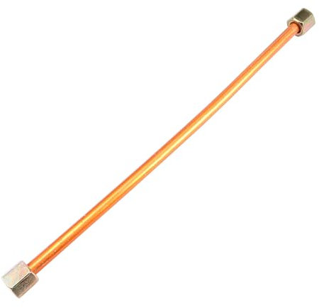 10mm Hex Nut 200 Length Air Compressor Exhaust Tube Replacement Copper Tone