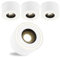 URing 4 Stück LED Aufbauspot Weiß - Extra Flach - Ø97x55mm - Aufbauleuchte LED 8W 1680lm - 4000K Neutralweiß - Rund Aufbaustrahler 230V, Deckenspots aus Aluminium, Aufputz Deckenstrahler