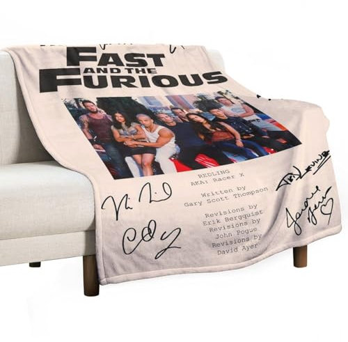 FHILTNMWC The Fast And The Furious Movie Flanelldecke, Anti-Pilling-Decke, weich, leicht, Mikrofaser, warm und gemütlich, geeignet für Bett, Wohnzimmer und Sofa, 138 x 175 cm