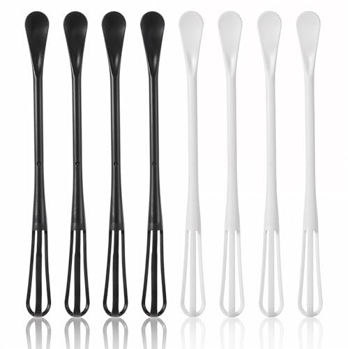 8 Stück Schneebesen Klein Mini, Plastic Schneebesen Klein Mit Minilöffel, 2 In 1 Multifunktion Quirl Küche, Multifunktion KüchenSchneebesen Für Mischen Rühren Schlagen Aufschäumen Schaumrühren