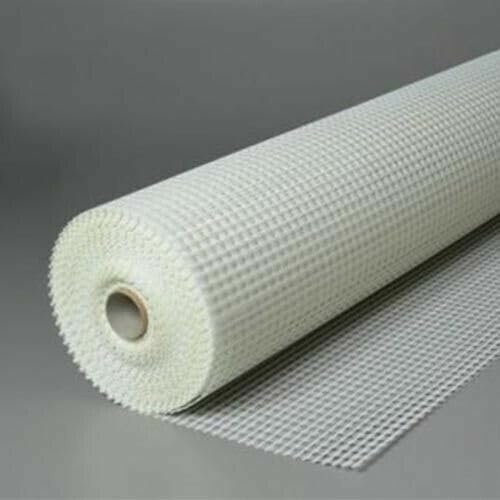 Rete in Fibra di Vetro 50m per Cappotto Sotto Intonaco - 160 gr/m² - Maglia 4x4 mm, Bianco (Bianco)