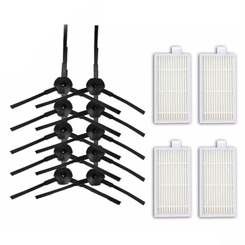 14 pezzi di ricambio accessori adatti per aspirapolvere robot Ariete Briciola 2711 2712 2713 2717, include 4 filtri HEPA, 10 spazzole laterali