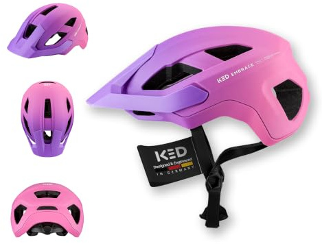KED Embrace MU-1 | Mountain Bike Helmet with Integrated Visor & Optional LED Light | For Men & Women | Lightweight Adult Bicycle Helmet with In-Molds Technology | MTB Accessories | Designed in Germany