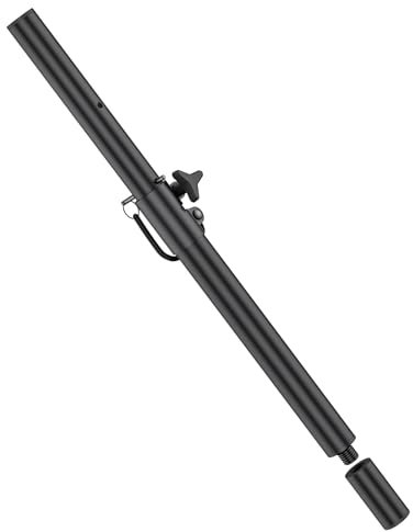 Height Adjustable 35mm Speaker Pole Mount for Subwoofer Extend to 36- 44 - Heavy-Duty Speaker Poles for Subwoofers Fits 35mm Mounting Holes Subwoofer Pole Mount Up to 121LBS, 1 Pack