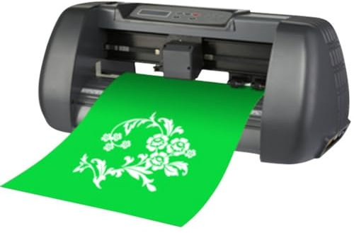 XGHDPBM Vinyl-Schneidemaschine, Vinyl-Plotter-Schneideplotter, Vinyl-Drucker-LCD-Display-Plotter, Schnittbreite: 280 mm, Gravurgeschwindigkeit: 10–500 mm/s, Papierzufuhr-Schneideplotter for Stoff