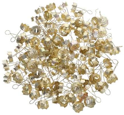 Cabilock 100stücke Metallkappen Für Weihnachtshänger Ersatz Für Ornamentkappen Aus Metall Runde Kappen Für Glasornamente DIY-Dekorationen Für Weihnachtsbaum Kugelkappen Für Porzellan