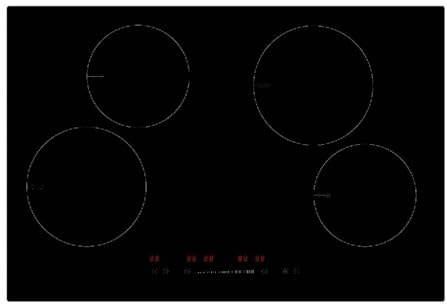 Cookology Essentials 77cm Electric Induction Hob - with 4 Zones - Black | Touch Slider Controls - 14 Power Levels - Boost & Keep Warm - Residual Heat Indicators - Child Safety Lock - Timer