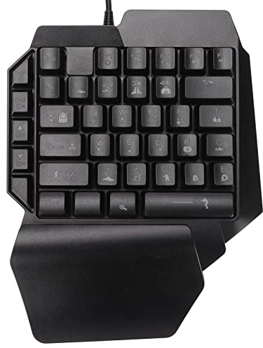 BONKZEBU Wasserdichte Einhändige Gaming-Tastatur, 39 Tasten, ABS, Mechanische Tastatur für den Gaming-Einsatz