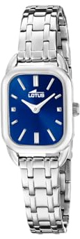 Lotus Damenuhr Analog aus Edelstahl 316l | Quarzwerk, Widerstandsfähiges Mineralglas, Wasserdicht 5 ATM 19039/4 -2GETHER, Blaues Zifferblatt