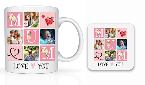 Star Online Personalised Mother’s Day Gifts for Mum, 11oz Ceramic Coffee Cup, Birthday Present for Stepmum, Grandma from Daughter, Son (Mum Photo)