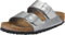 Birkenstock ARIZONA Birko-Flor, Women's Open Toe Sandals, Silver (Silver Silver), 3.5 UK (36 EU)
