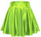 EXCHIC Femmes Métallisée Shiny Taille élastique Mini Jupe élégante A-Ligne Patineur Jupe(L, Bonbon Vert)