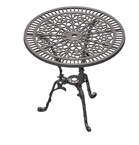 GICOR Tisch Gartentisch Balkontisch Terrassentisch Kaffeetisch rund Gusseisen 75 cm