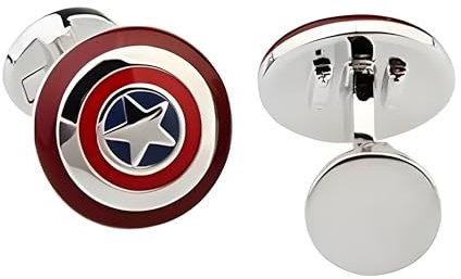 Gemelolandia - Boutons de Manchette Bouclier Amérique mod 3