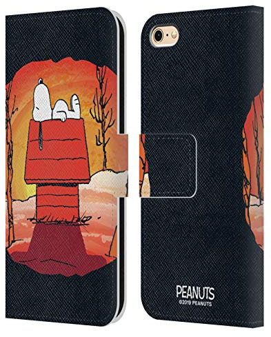 Head Case Designs Offizielle Peanuts Snoopy Spooktacular Leder Brieftaschen Handyhülle Hülle Huelle kompatibel mit Apple iPhone 6 / iPhone 6s