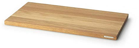 Continenta Planche à découper en chêne 54 x 29 x 2,7 cm, finition à l'huile, planche de cuisine avec support sûr, pieds en caoutchouc antidérapants, gain de place, C 4109