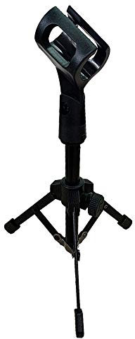 Zusammenklappbarer Mikrofon-Stativ für den Schreibtisch, verstellbar, für Konferenzanrufe, Podcasts, quadratische Klemme