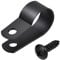 sourcing map Morsetto per cavi in nylon tipo R da 16 mm, con viti, colore nero, 50 pezzi