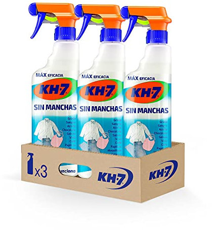 KH-7 Sin Manchas, Máxima Eficacia, Elimina sin esfuerzo las manchas más difíciles, Sin lejía - Pulverizador 750ml, 3 unidades