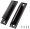 AMONENZ 2 Piezas Tirador de Puerta Corredera, Aluminio Tirador de Cajón Curvado, Tirador de Armario Negro Disponible Para Puertas de Balcón, Puertas Correderas, Cajones