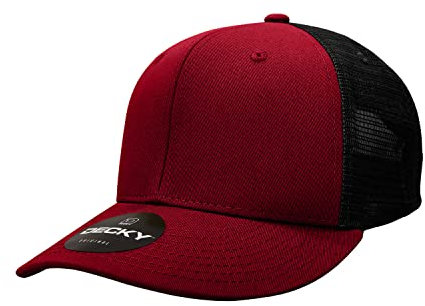 DECKY Unisex 4006-4carblk Cap, Kardinal/Schwarz, Einheitsgröße