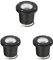 ledscom.de 3 Stück Bodeneinbauleuchte BOFU für außen, IP67, schwenkbar, schwarz, rund, 150mm Ø, 1x GU10 max. 15W