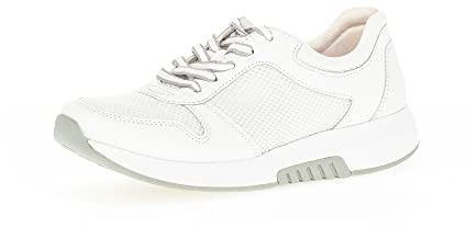 Gabor Damen Low-Top Sneaker, Frauen Halbschuhe,Wechselfußbett,Women's,Lady,Ladies,Halbschuhe,straßenschuhe,Weiss(Se.weis/Grey,36 EU / 3.5 UK