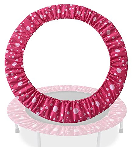 APJJ Fitness Trampolin Randabdeckung, Kinder Mini Trampolin-Randabdeckung Randschutz, UV-Resistent, ReißFestes Oxford Tuch Sicherheitsmatte Trampolinzubehör Ø 81-152cm,Rosa,Ø 81cm