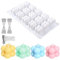 MARUKO Kerzengießform, Bubble Kerzenform, 15 HohlräUme Bubble Kerzenform, Kerzen Silikonform mit 100pcs Kerze Dochte und 2pcs Edelstahl Dochte Halter, DIY-Craft-Kerzen-Dekorationswerkzeuge