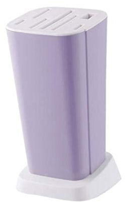1 Pcs Kitchen Knife Holder Kitchen Multifunction Plastic Knife Storage Rack Block Holder Stand Mount Stands for Knives(Purple)