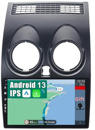 YUNTX Android 14 2 Din Radio con navigazione per Nissan Qashqai J10(2008-2014): [Integrato CarPlay/Android Auto/DSP/GPS]-IPS 2.5D 9” Touch screen-DAB/Bluetooth 5.0/Controllo del volante/USB/WiFi