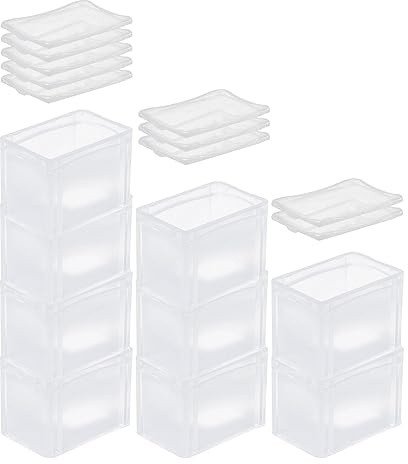 PROREGAL SuperSparSet 10x Transparenter Eurobehälter BasicLine mit geschlossenem Griff & Klickdeckel | HxBxT 22x20x30cm | 9,4 Liter | Eurobox Transportbox Transportbehälter Stapelbehälter